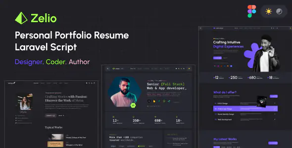 Zelio v1.1.9 - Personal Portfolio Resume Laravel Script