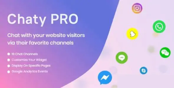 Chaty Pro – Floating Chat Widget, Contact Icons, Messages, Telegram, Email, SMS, Call Button